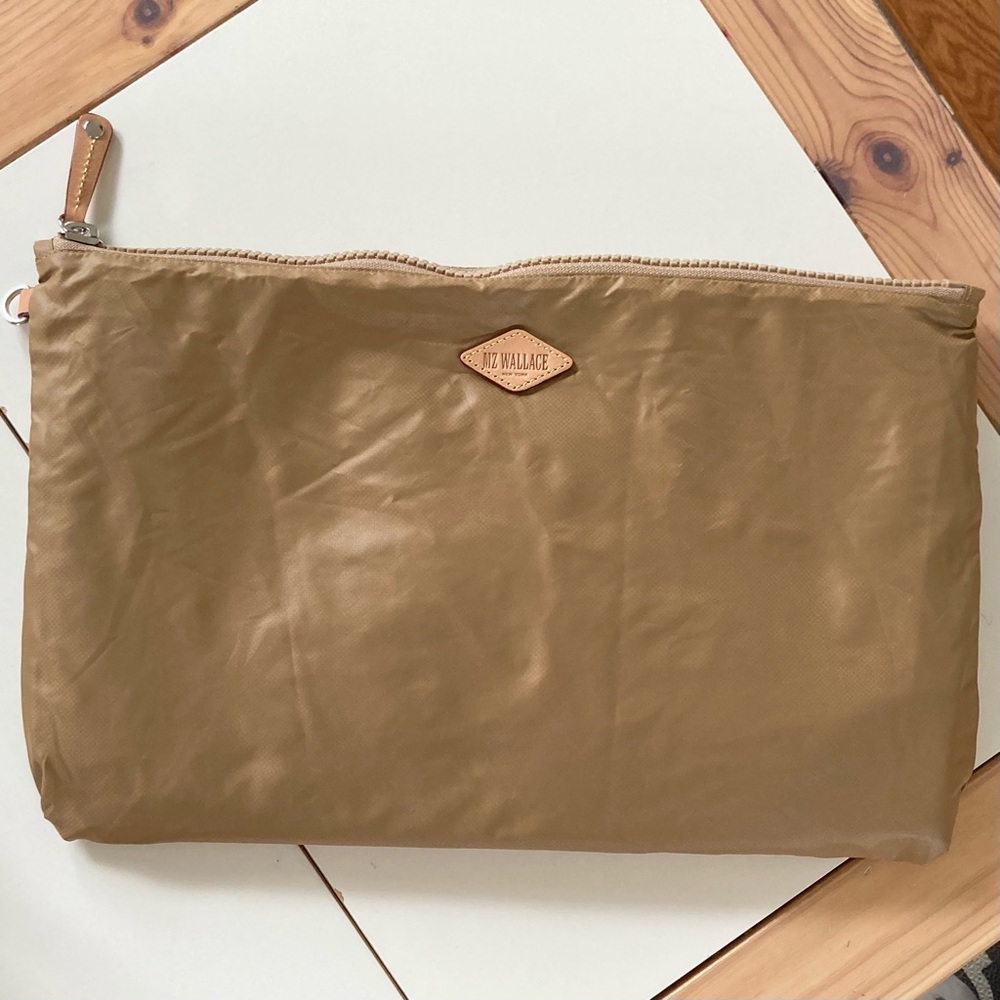 MZ Wallace Metro deluxe tote Camel Large Pouch Cosmetic Bag